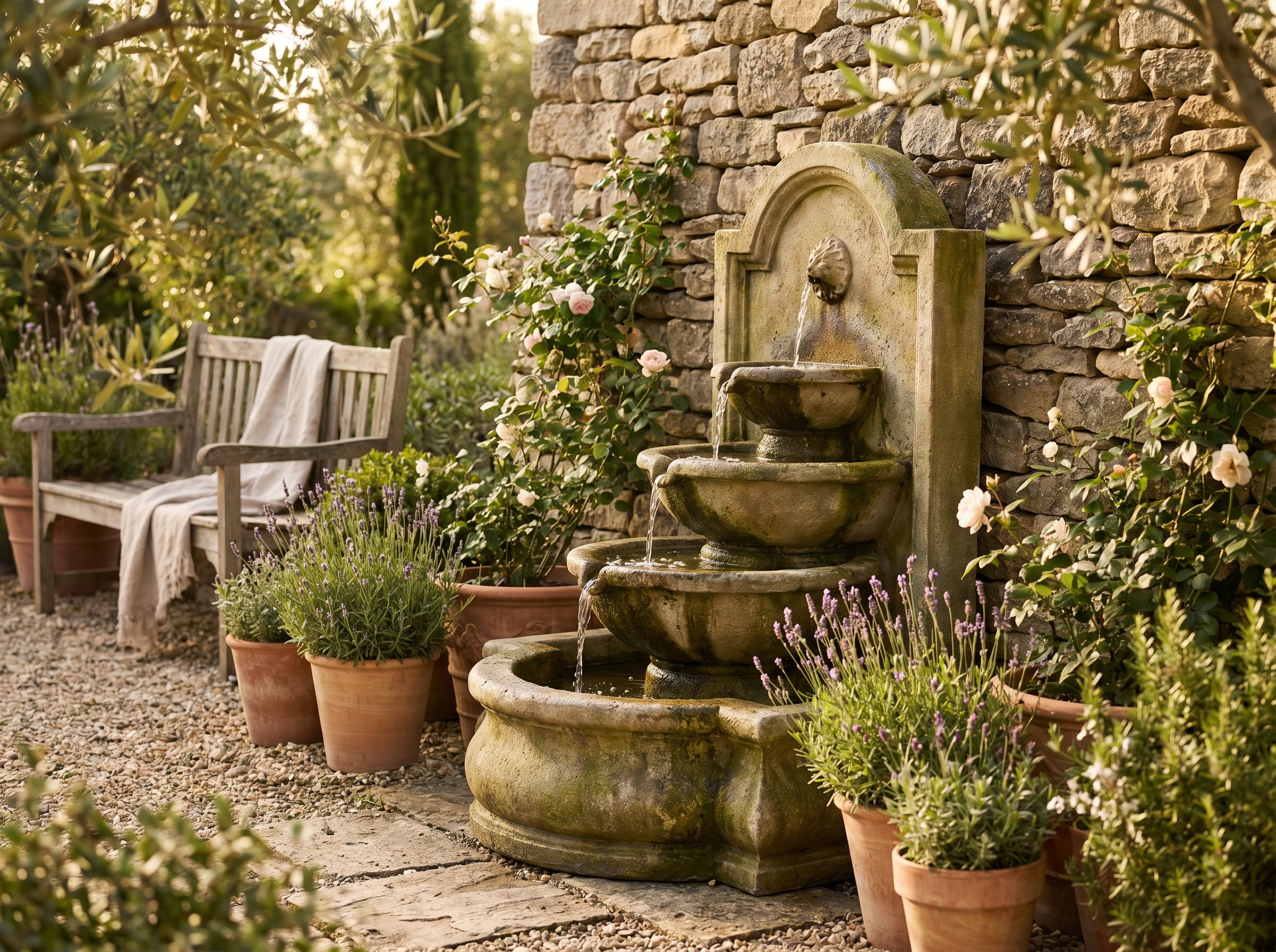 Ou placer une fontaine de jardin pour un effet zen